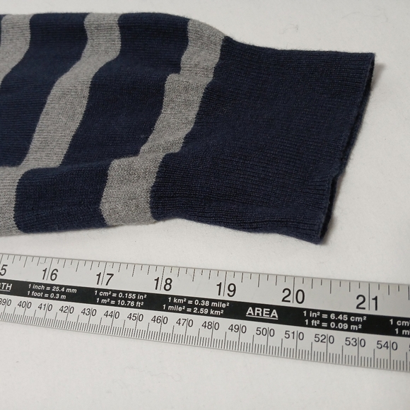 Brooks Brothers Rugby Stripe Cotton/ Cahmere V Neck Men's Sweater. Size XL - Picture 4 of 9